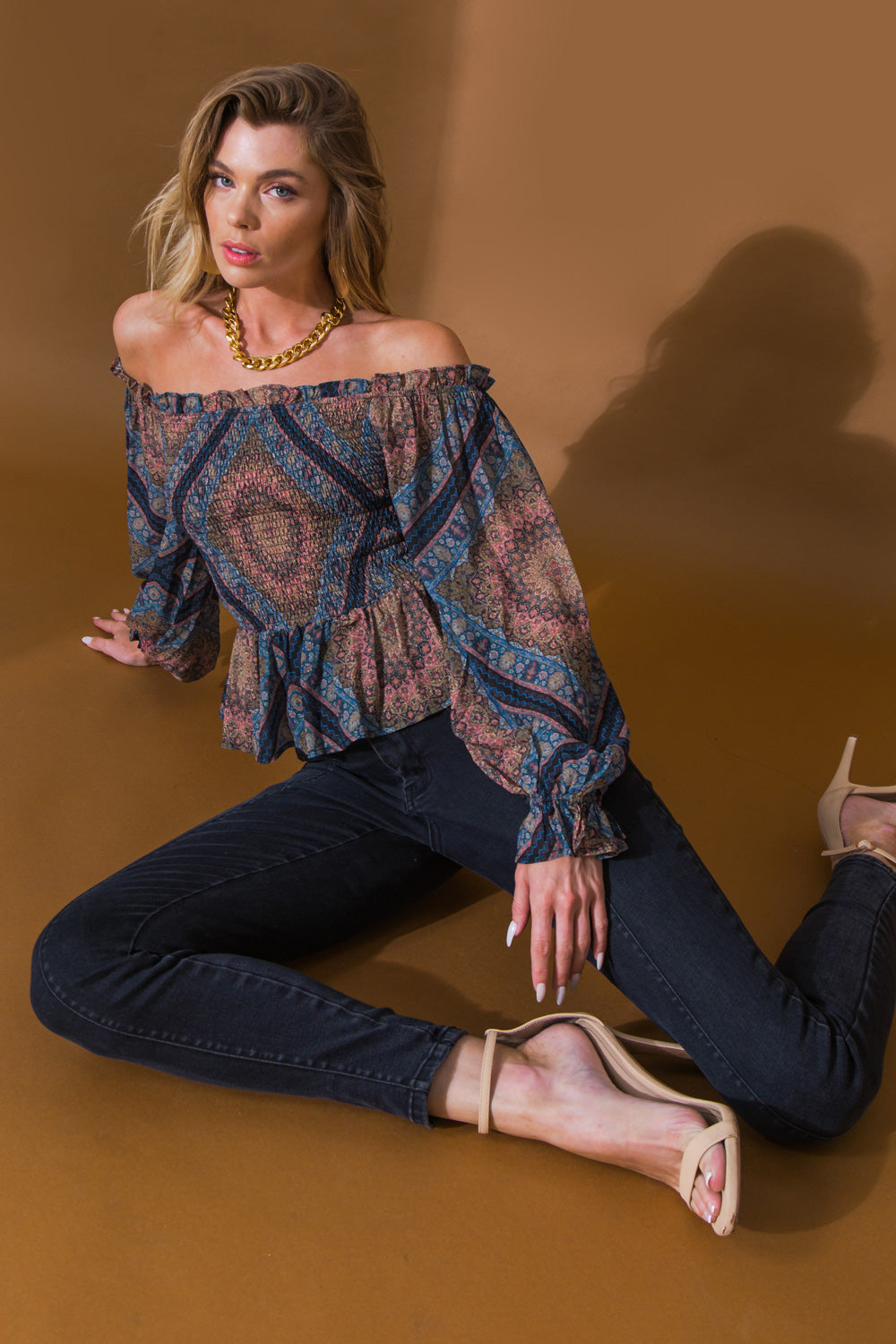 Smocked Boho Rainbow Top
