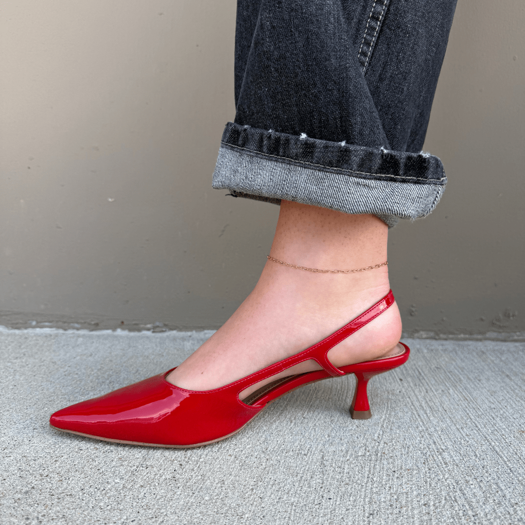 Gold Mini Paper Clip Chain Anklet