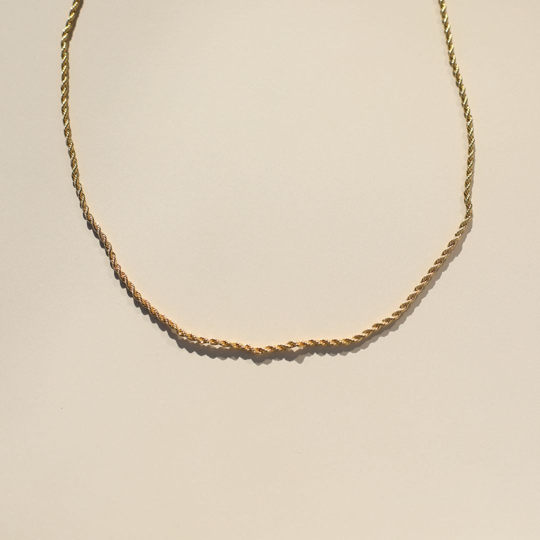 Gold Rope Chain Necklace