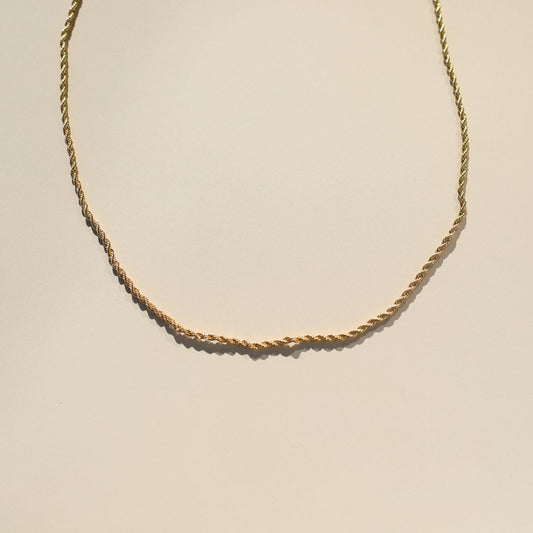 Gold Rope Chain Necklace