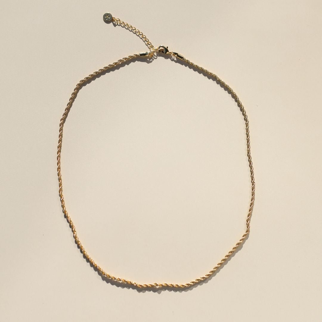 Gold Rope Chain Necklace