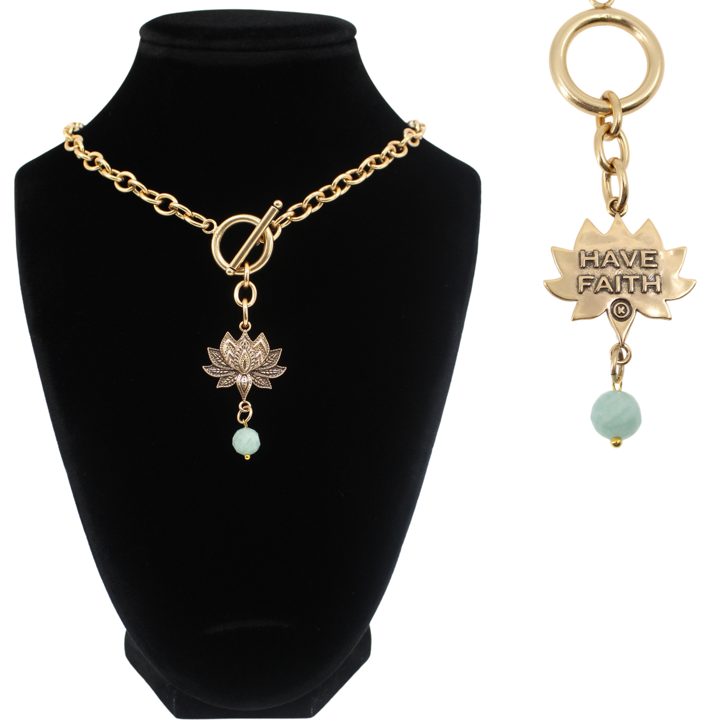 Have Faith Lotus Choker Necklace