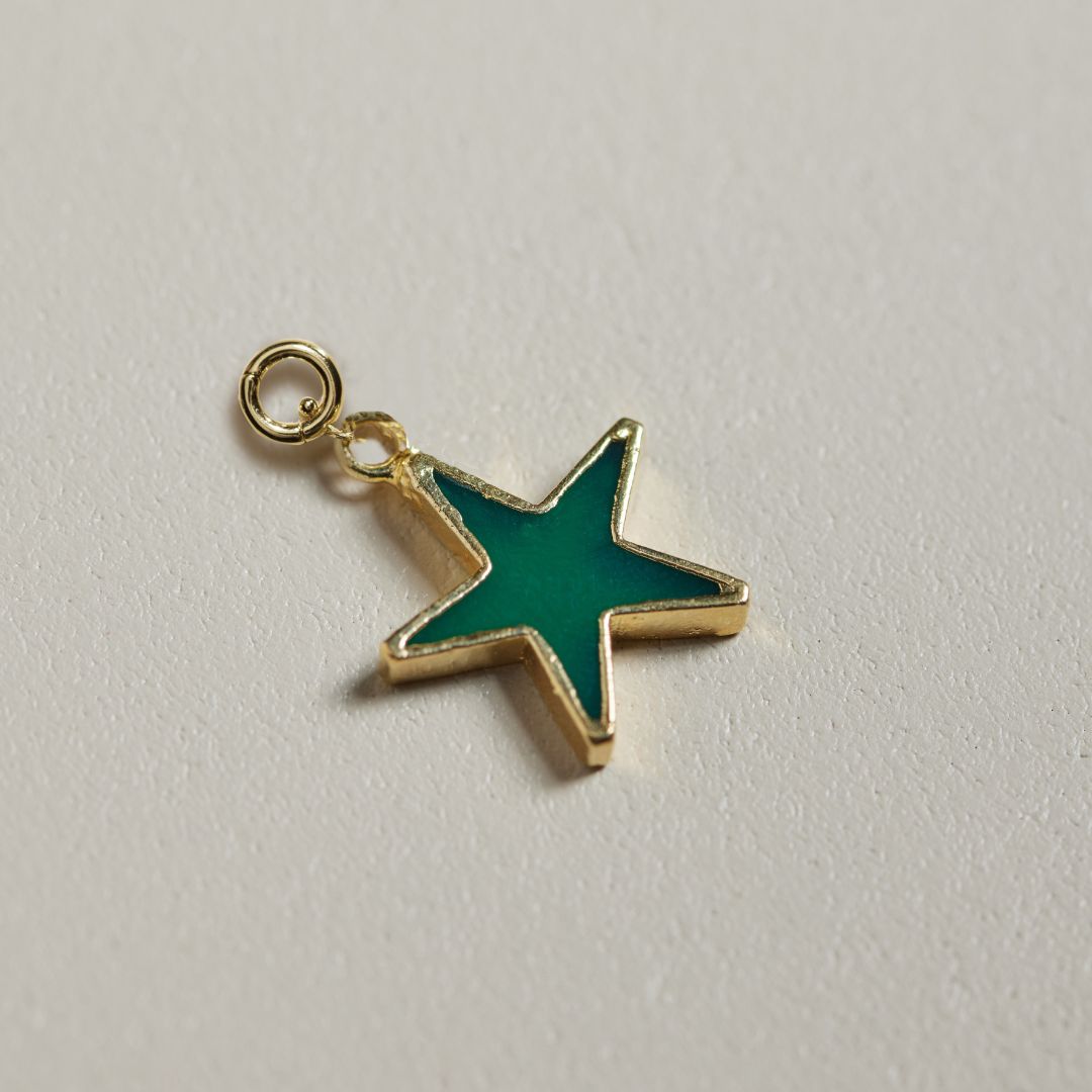 Green Onyx Star Charm