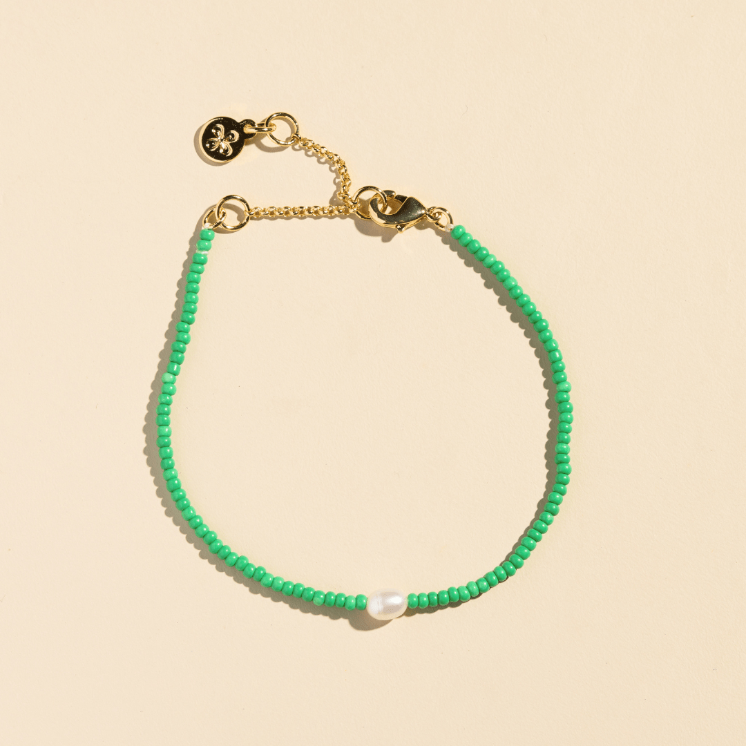 Green Seed Bead Bracelet