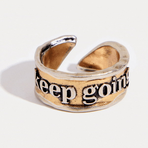 Keep Going Remember Adjustable Ring