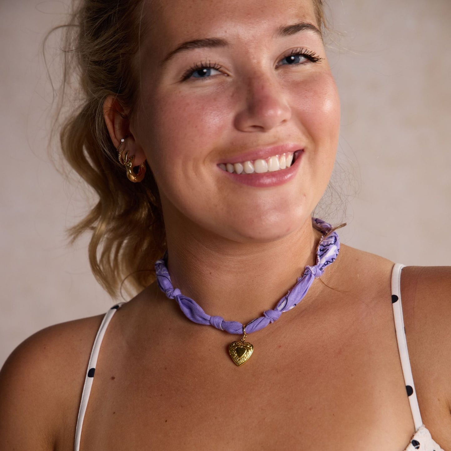 Lavender Bandana Necklace