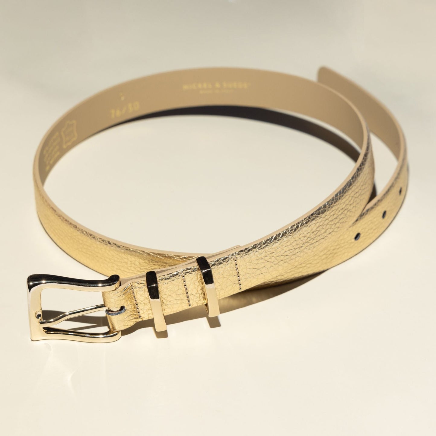 Metallic Gold Audrey Thin Belt