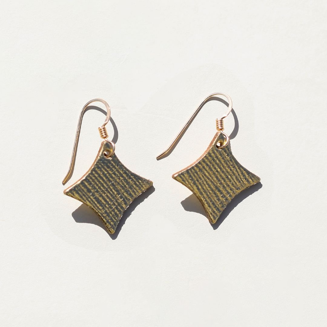 Mini Sparkle Leather Earrings