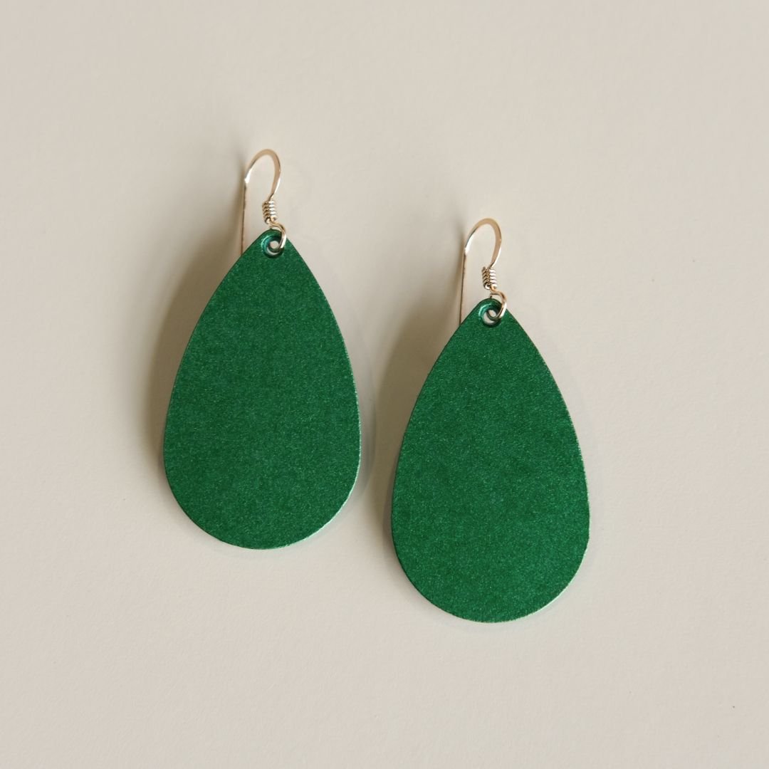 Mini Teardrop Leather Earrings