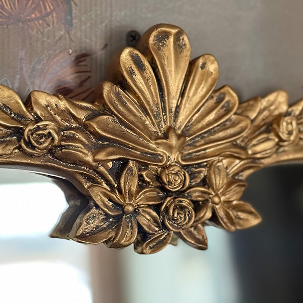 Ornate Golden Rectangular Mirror