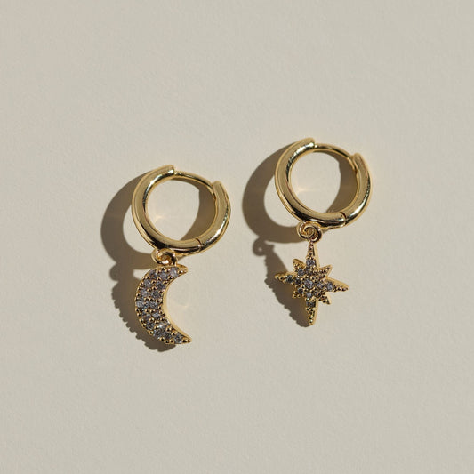 Gold Moon and Star Huggies