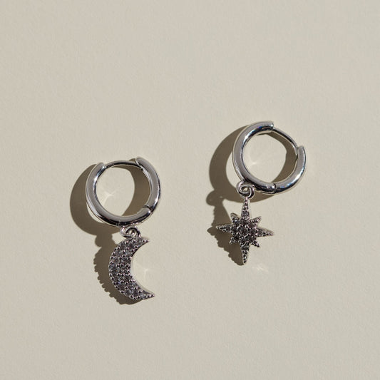 Silver Moon and Star Huggies