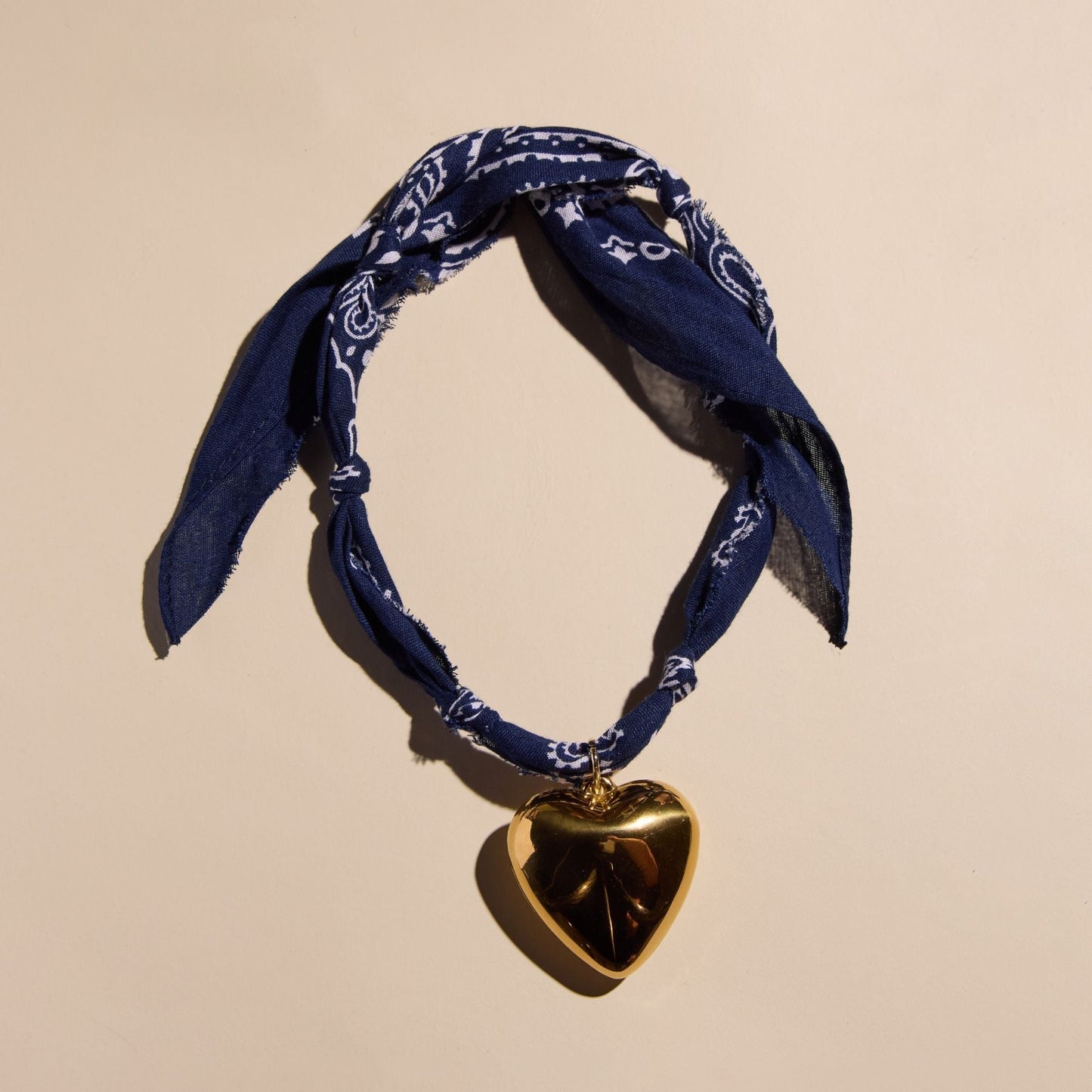 Navy Bandana Necklace