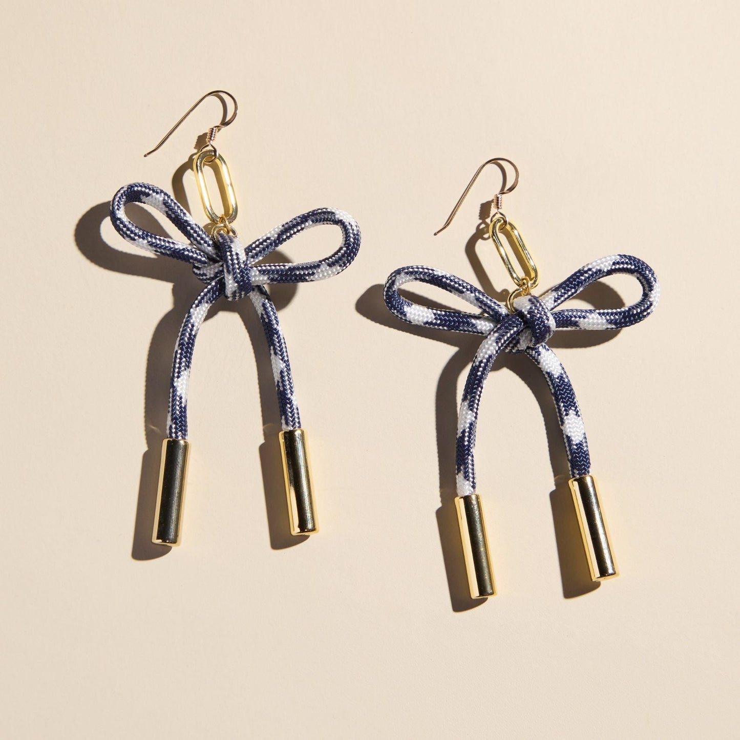 Navy & White Simone Cord Earring