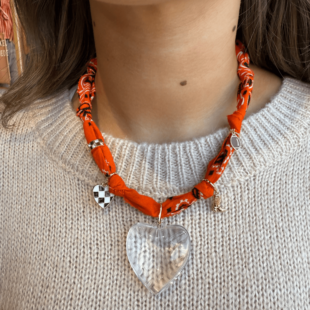 Orange Bandana Necklace