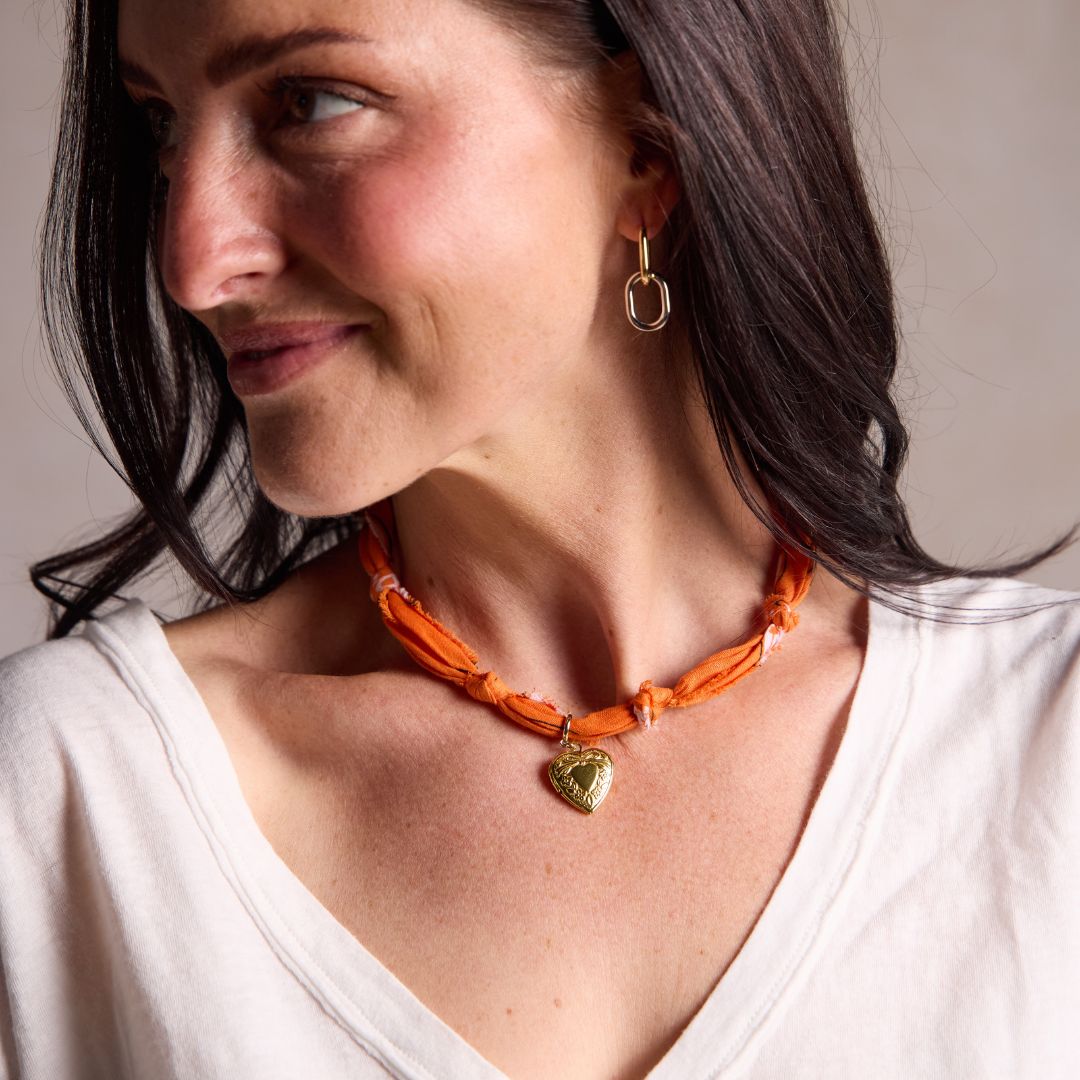 Orange Bandana Necklace
