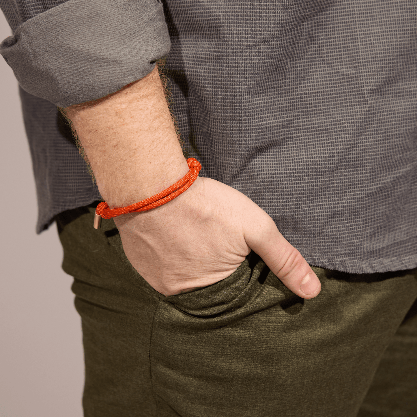 Orange Cord Bracelet