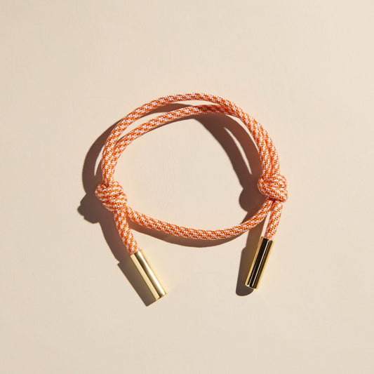 Orange & White Cord Bracelet