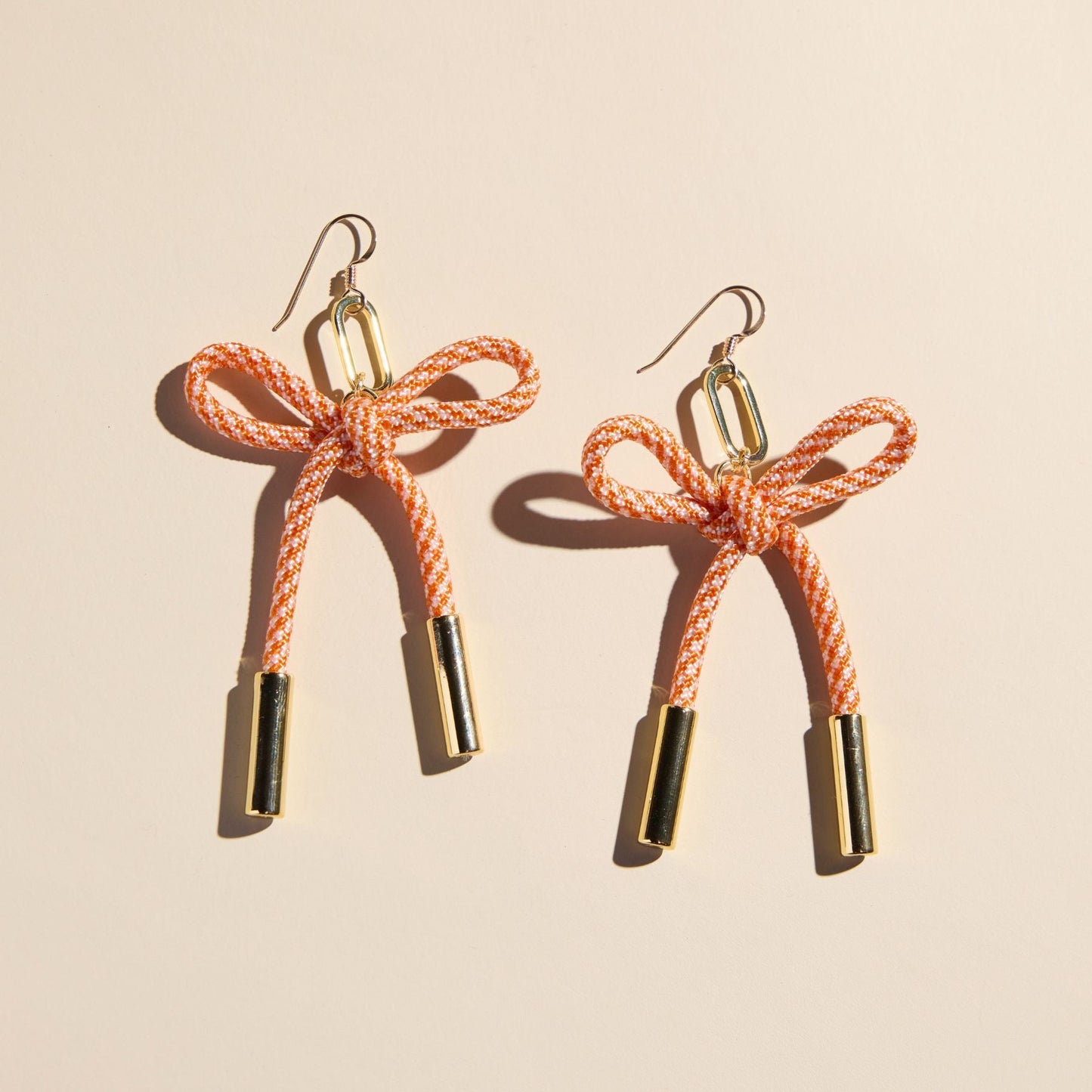 Orange & White Simone Cord Earring