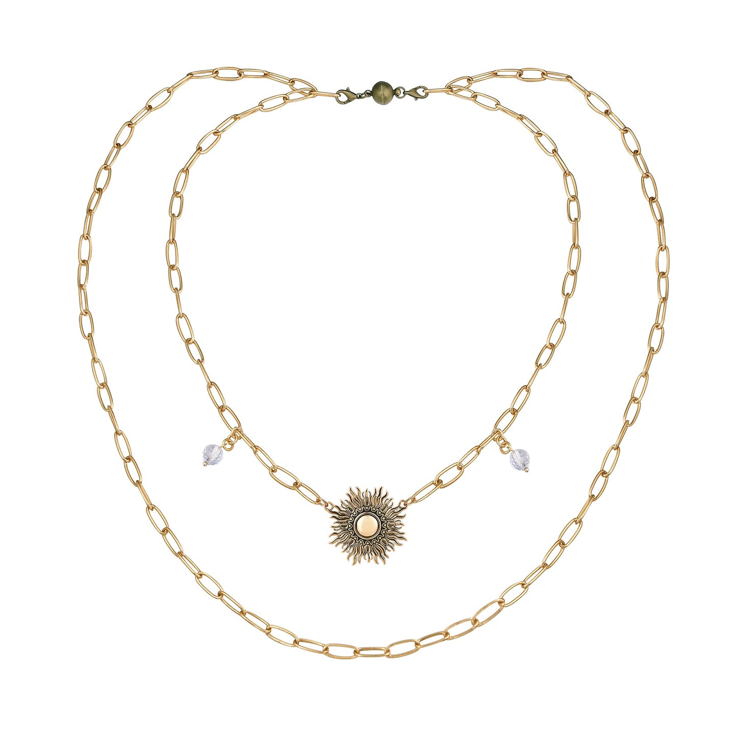 Perfectly Imperfect Starburst Long Chain Necklace