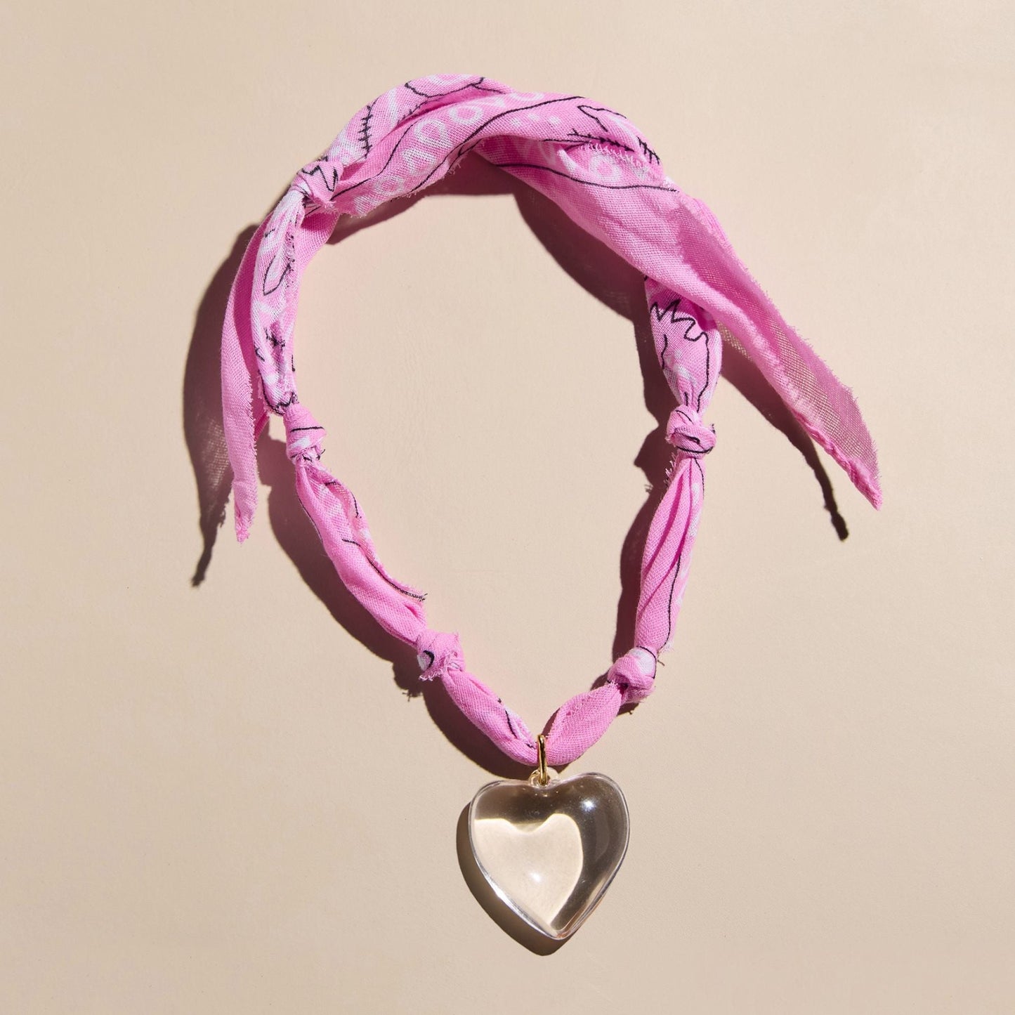 Pink Bandana Necklace