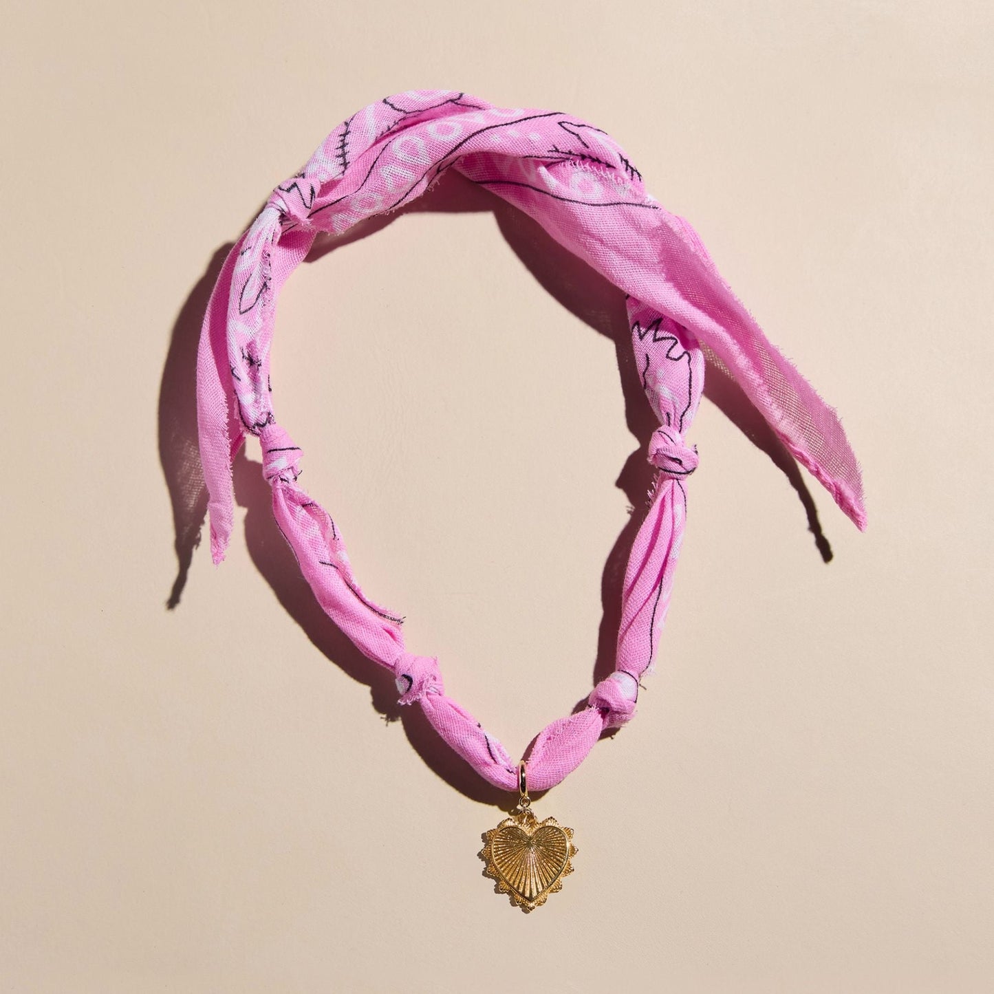 Pink Bandana Necklace