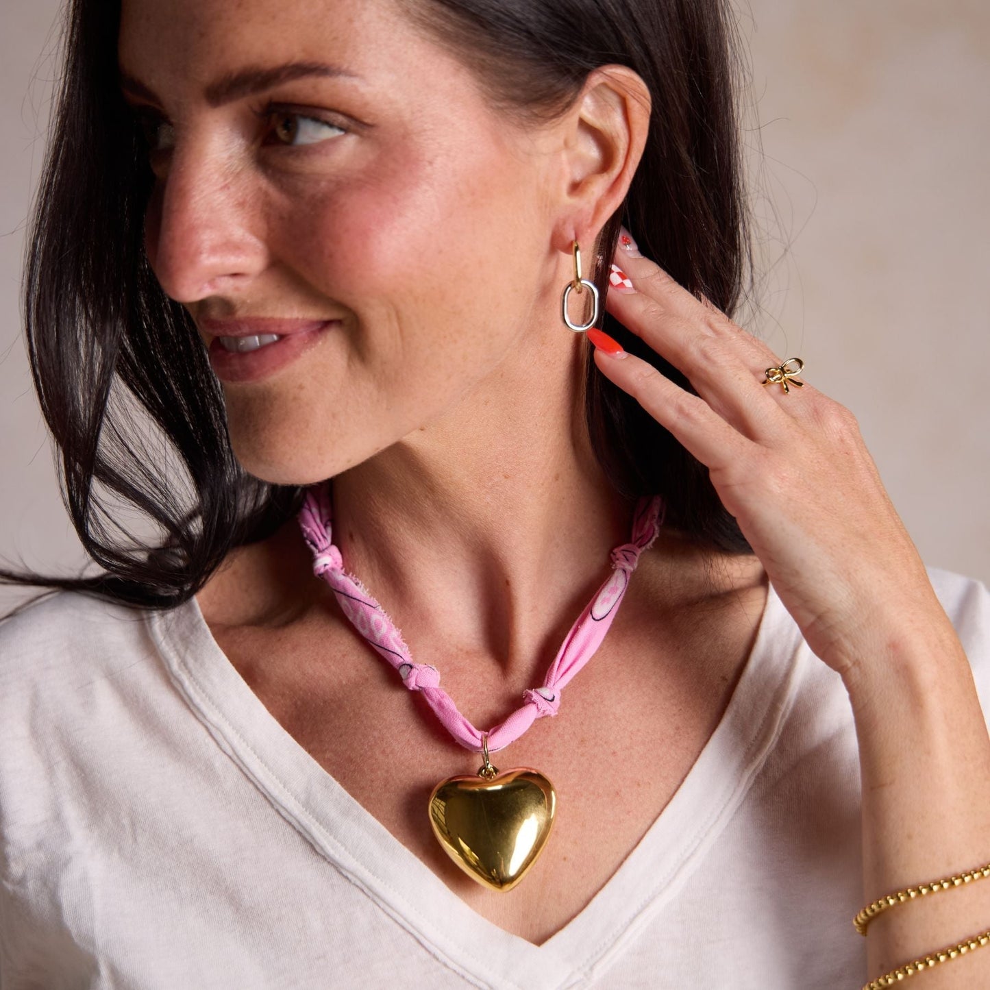 Pink Bandana Necklace