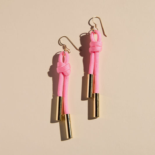 Pink Denver Cord Earring