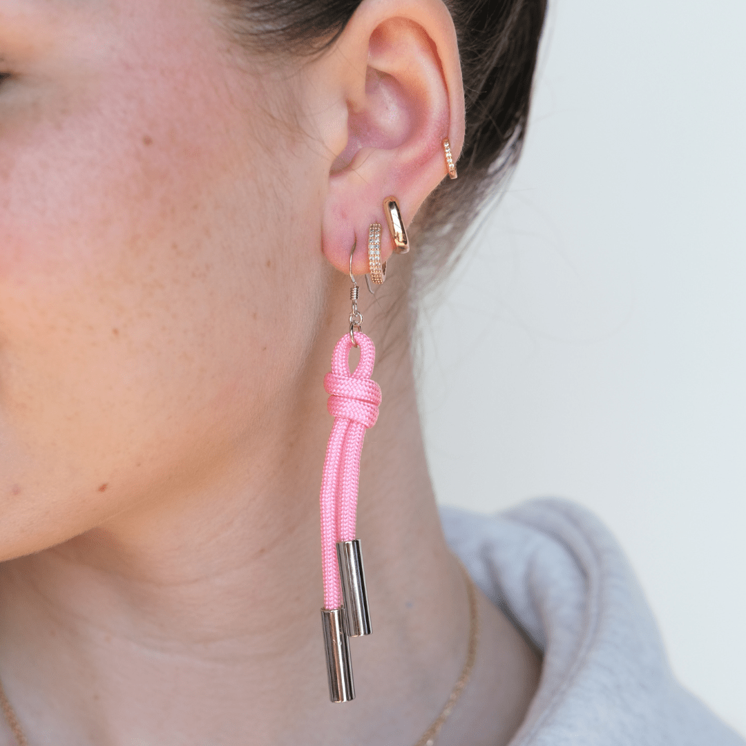 Pink Denver Cord Earring