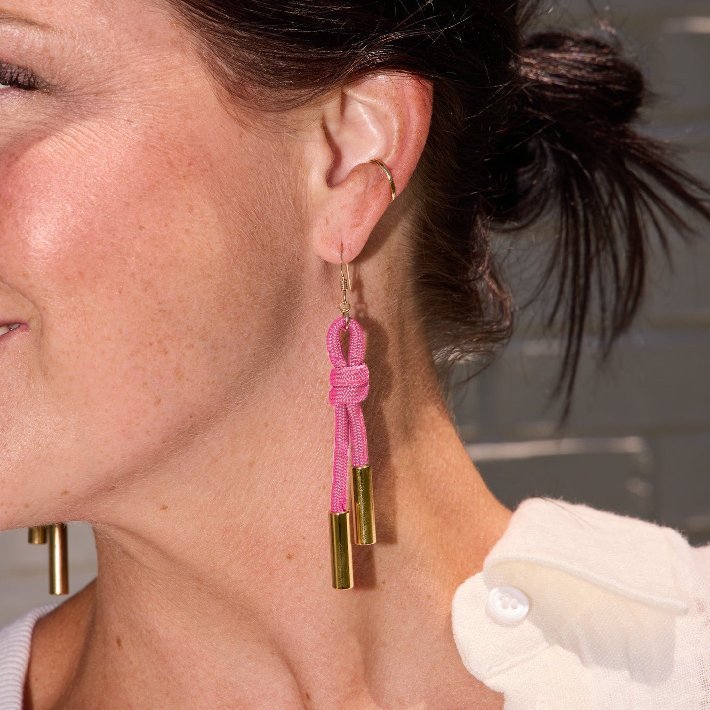 Pink Denver Cord Earring