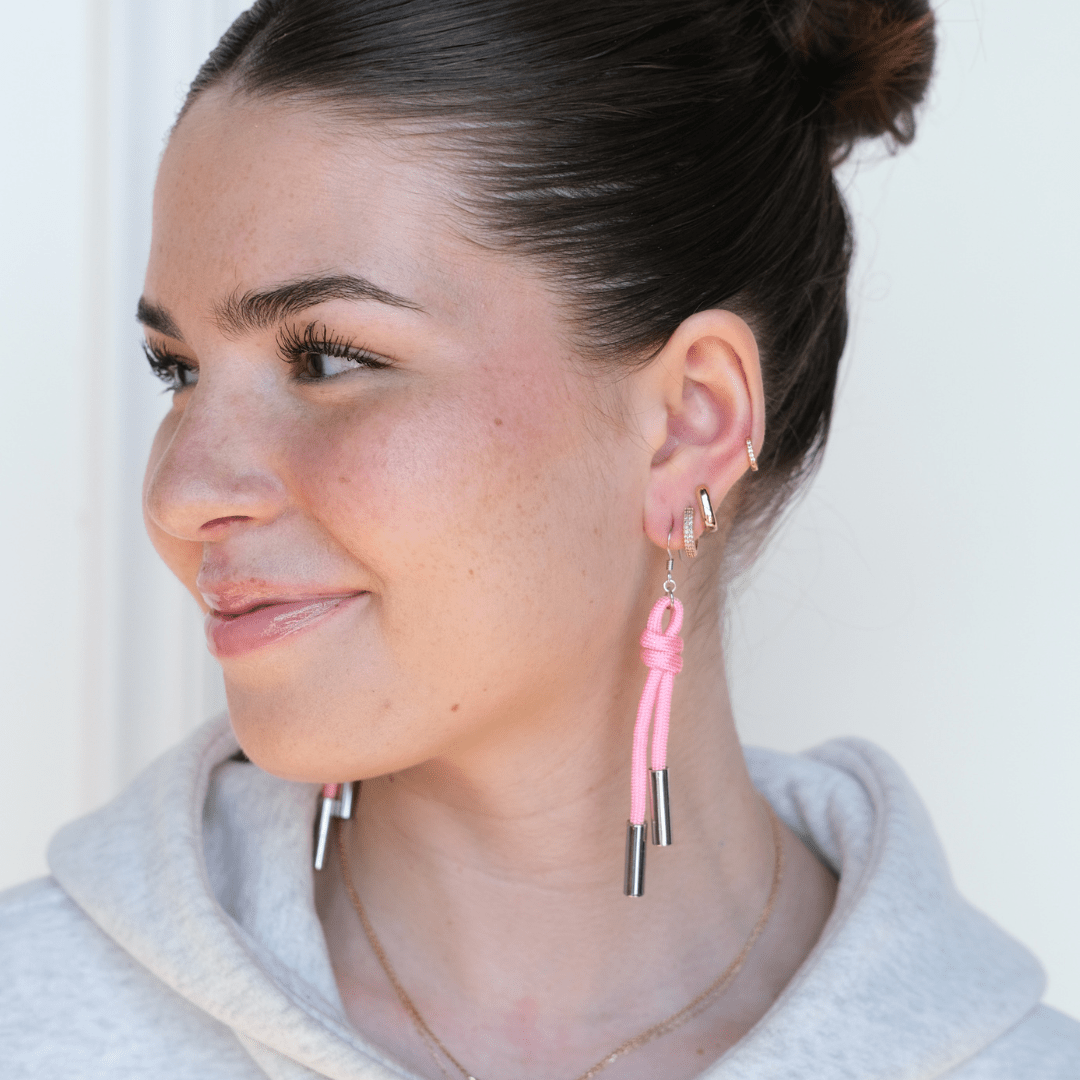 Pink Denver Cord Earring