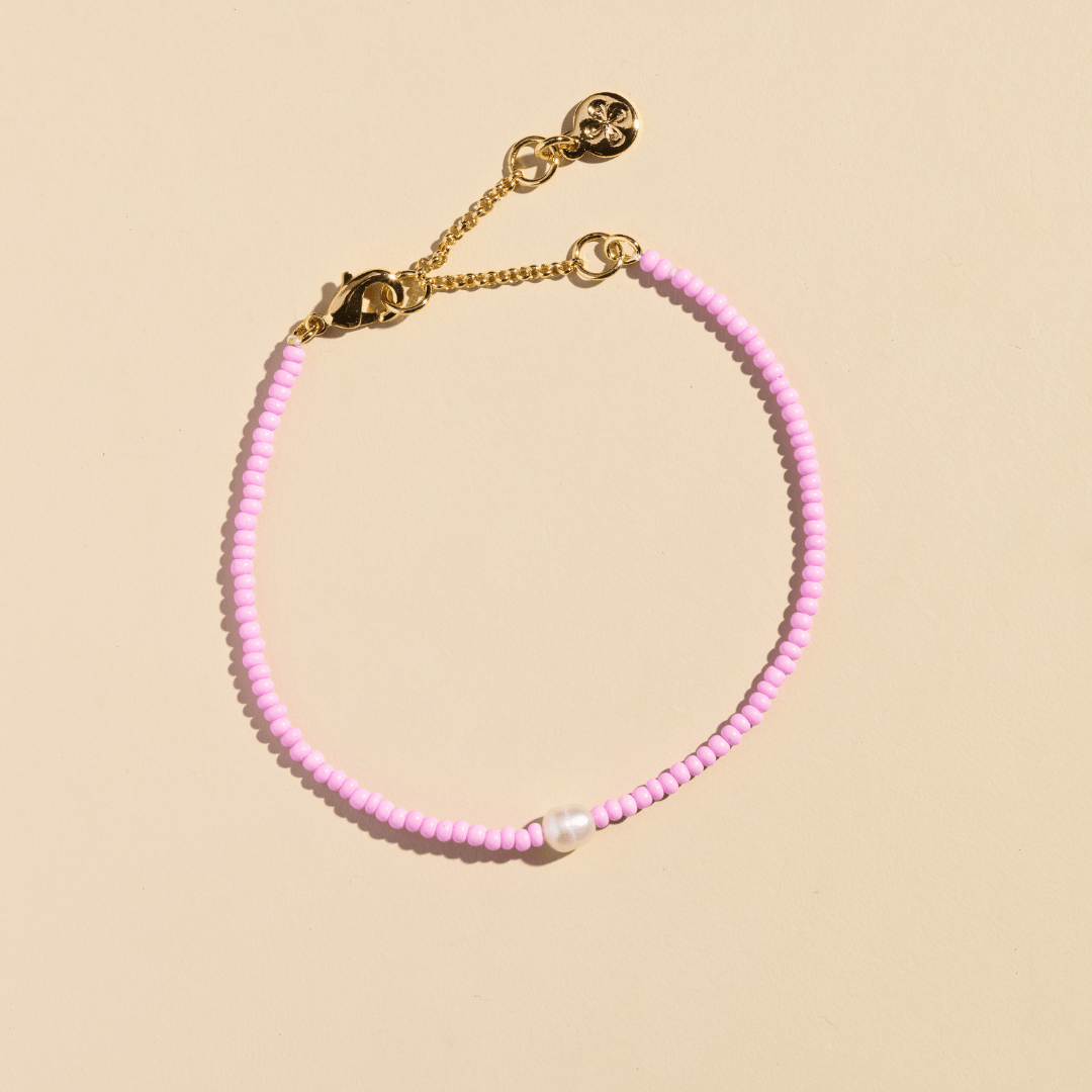 Pink Seed Bead Bracelet