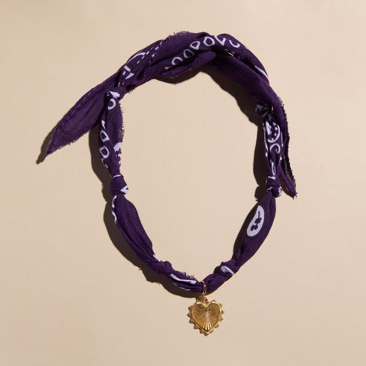 Purple Bandana Necklace