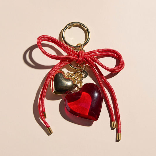 Red Heart & Cord Bag Charm