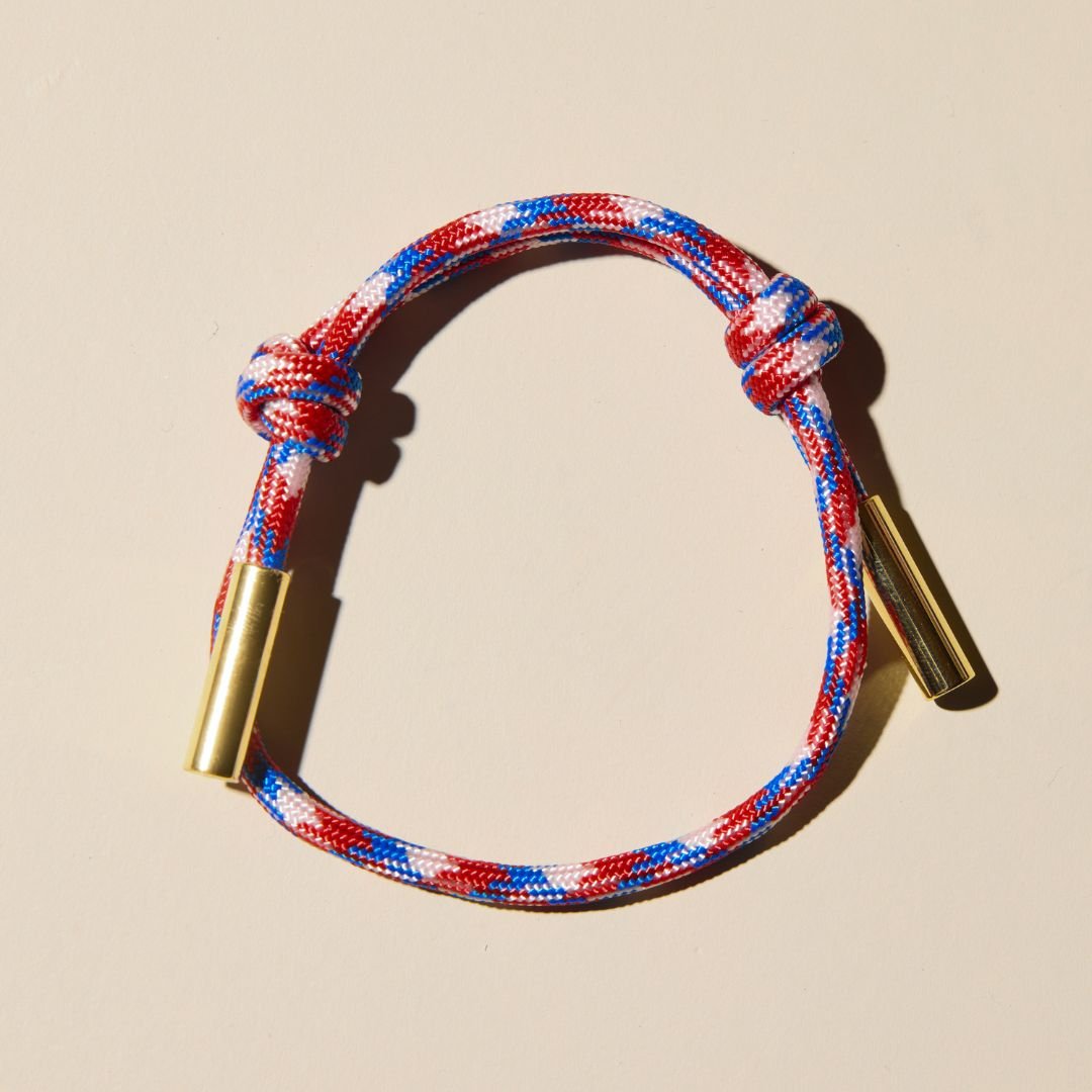 Red, White & Blue Cord Bracelet
