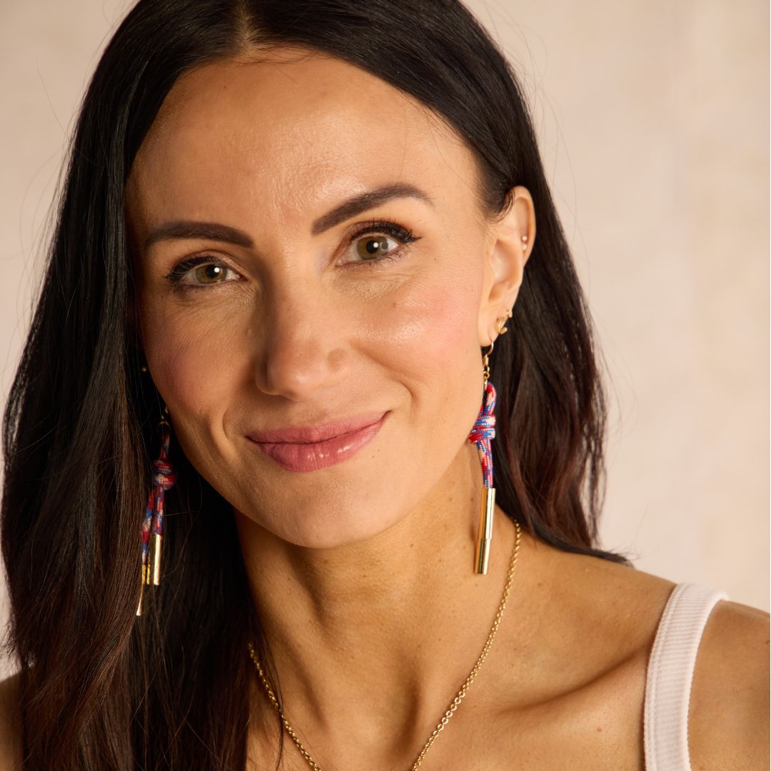 Red, White & Blue Denver Cord Earring