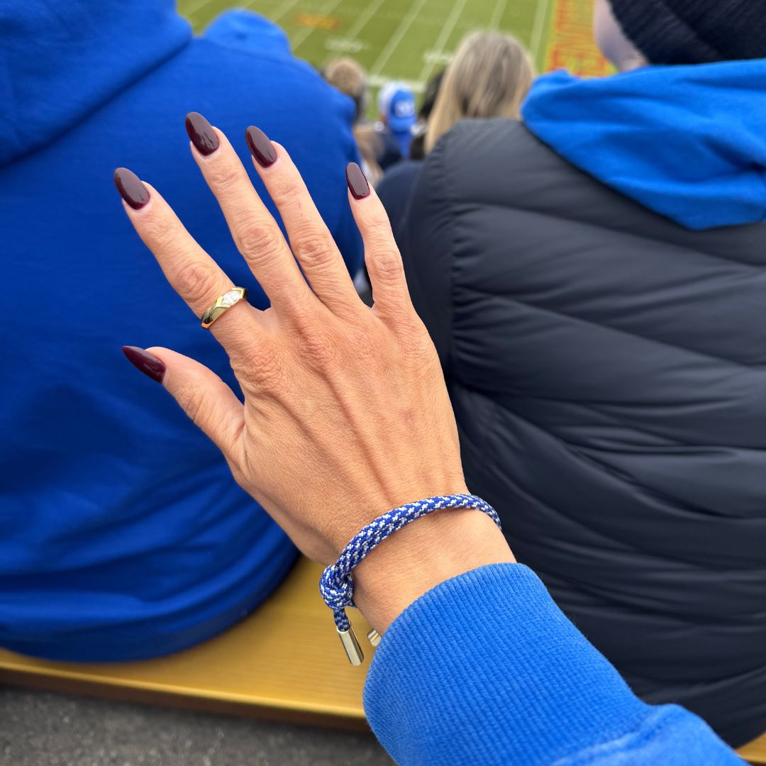 Royal Blue & White Cord Bracelet