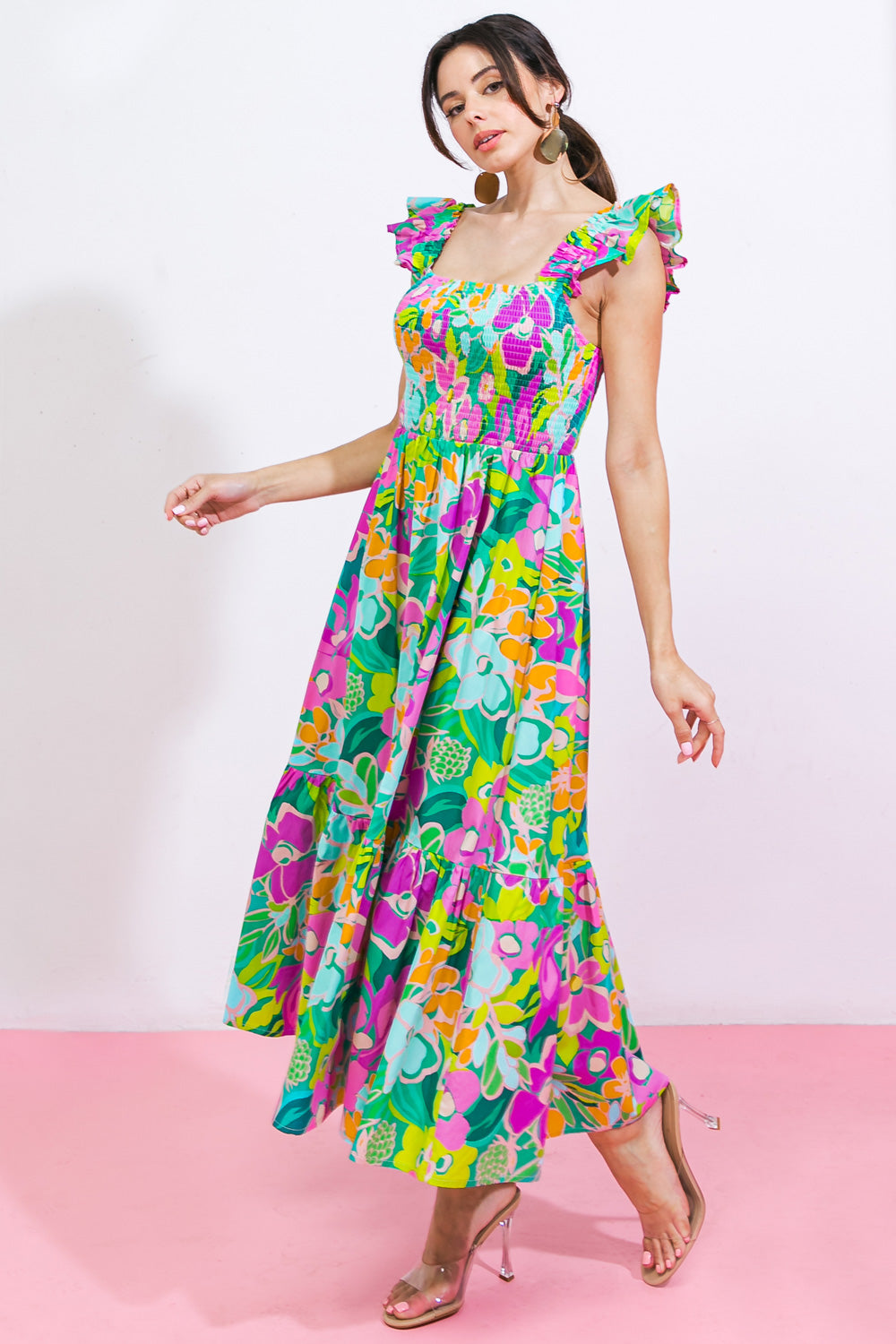 Love Haze Woven Midi Dress