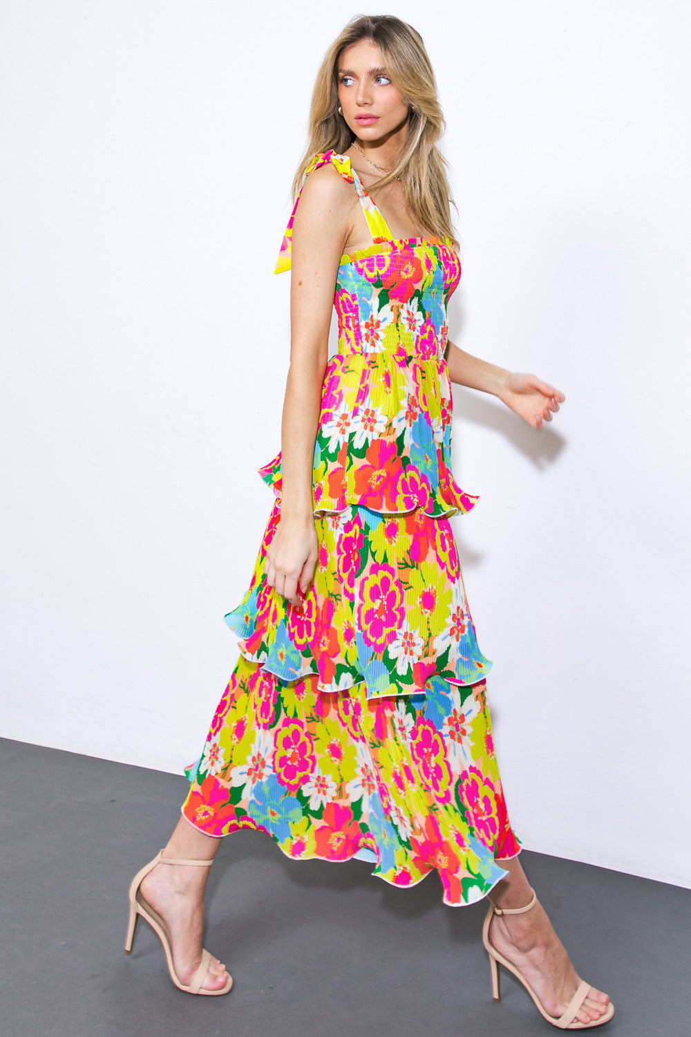 Visions From the Meadow Woven Midi Dress
