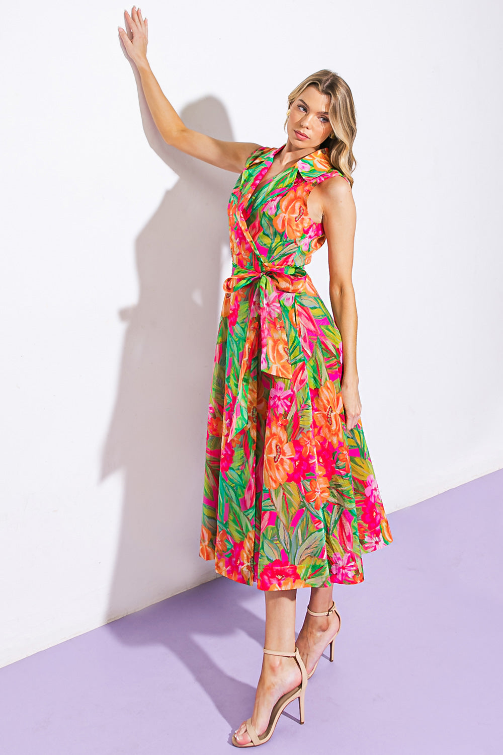 Lavender Fields Collection Woven Midi Dress
