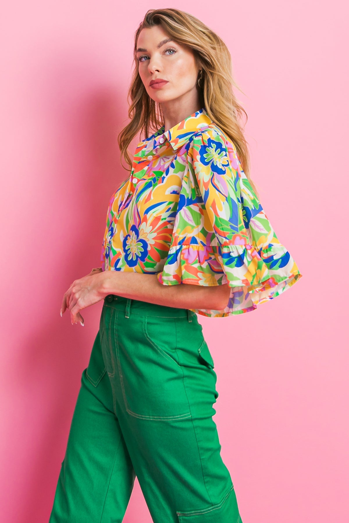 Garden Party Vibes Woven Top