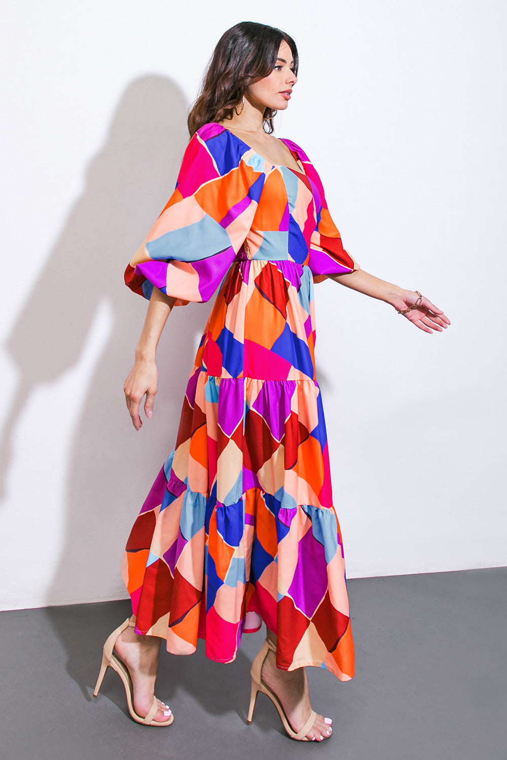 Pulling Heartstrings Woven Midi Dress