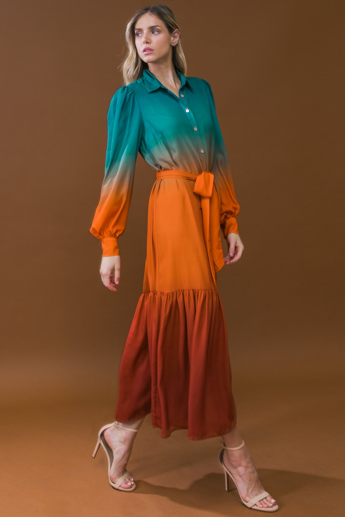 Show Stopper Woven Midi Dress