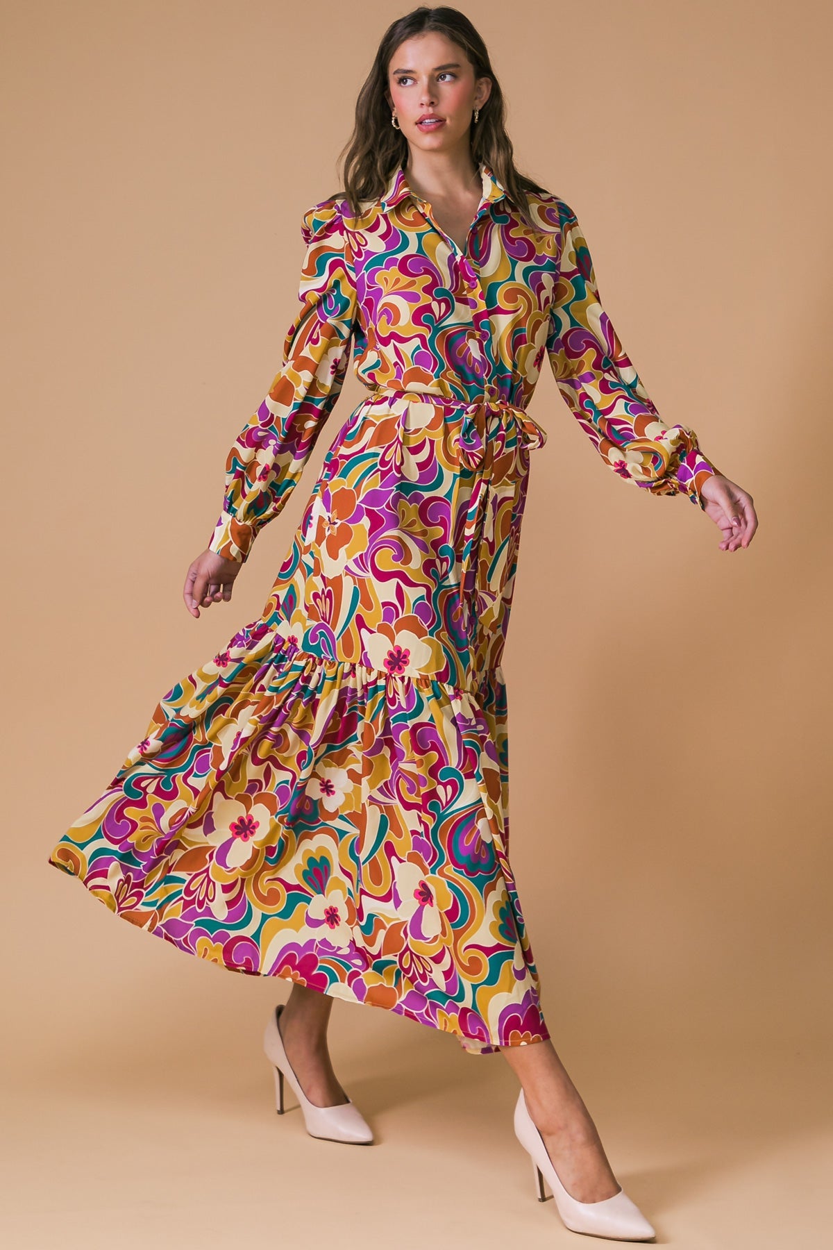 My Eyes on You Woven Midi Dress