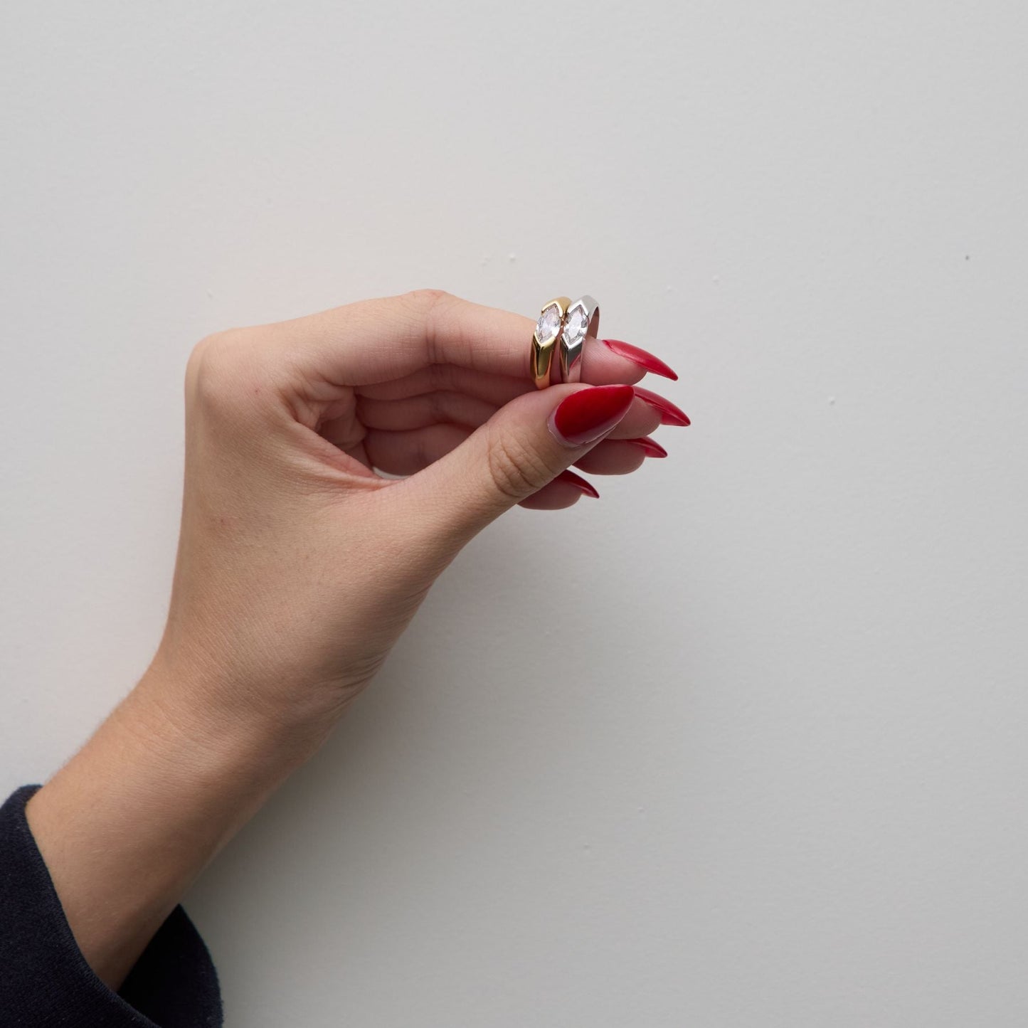 Silver Cubic Zirconia Bezel Ring