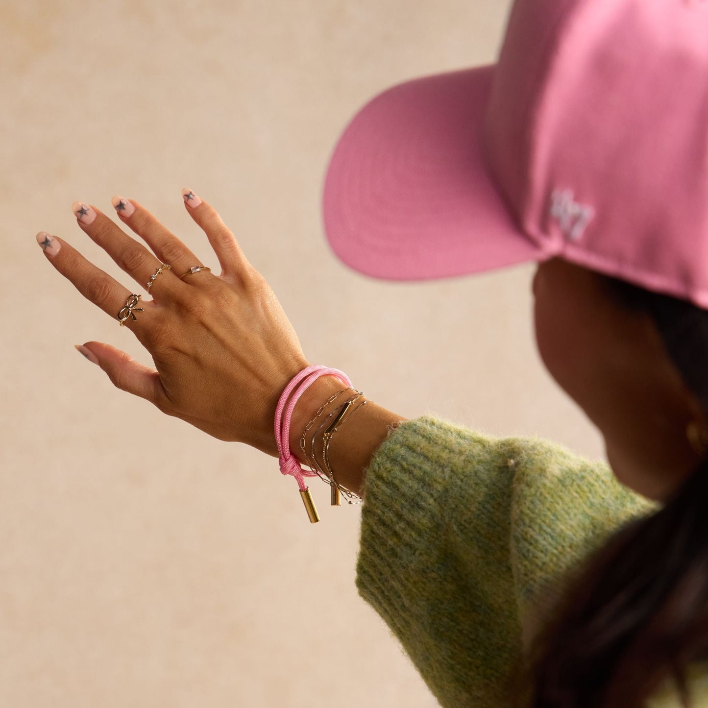 Silver Double Layer Saturn Chain Bracelet