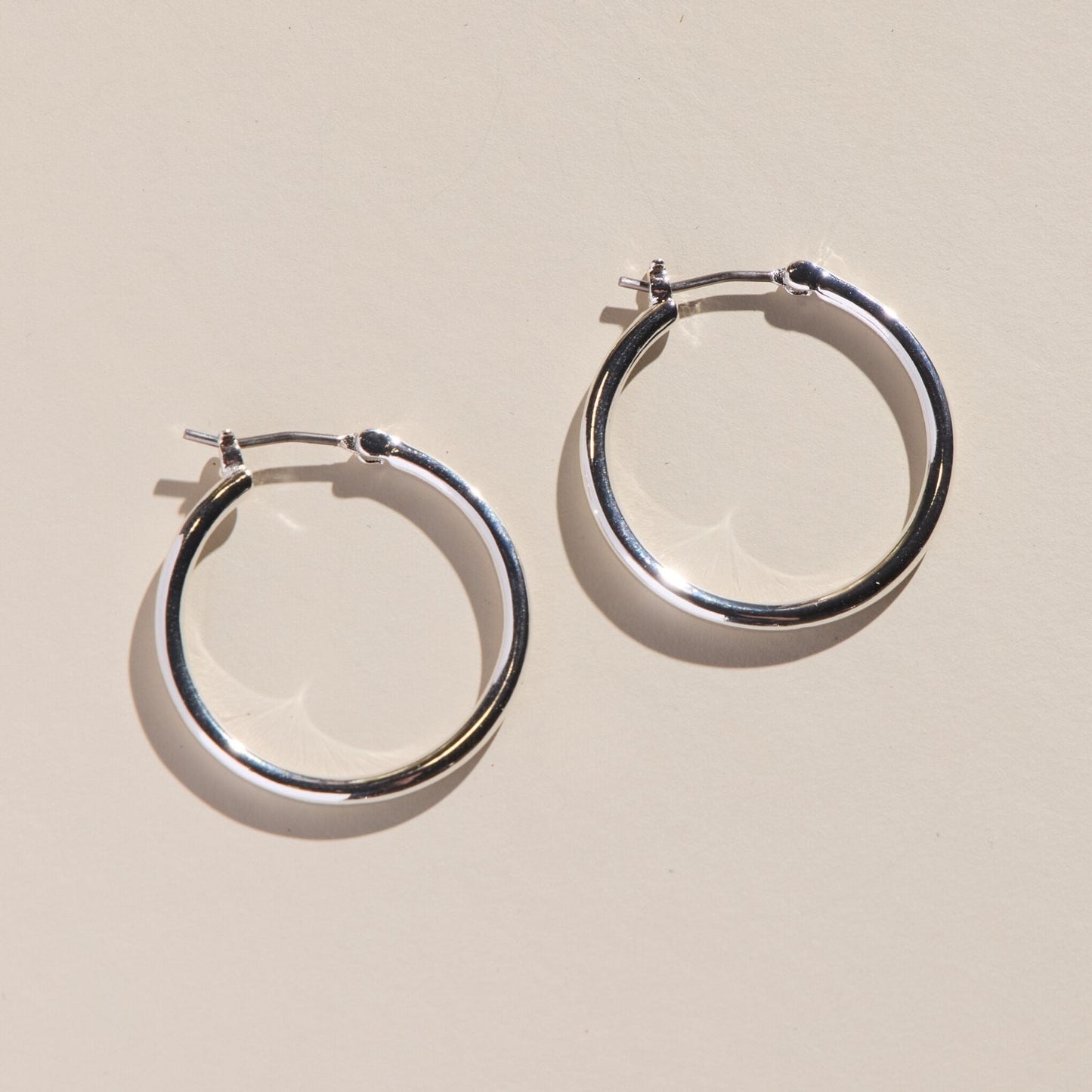Silver Halo Hoops