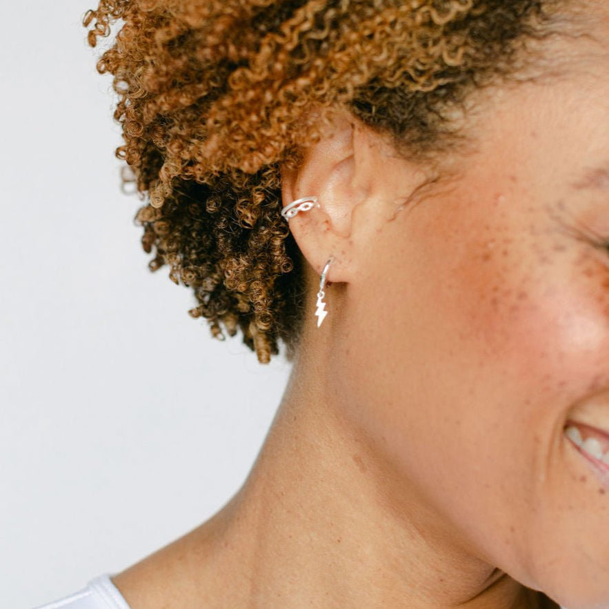 Silver Lightning Bolt Huggies