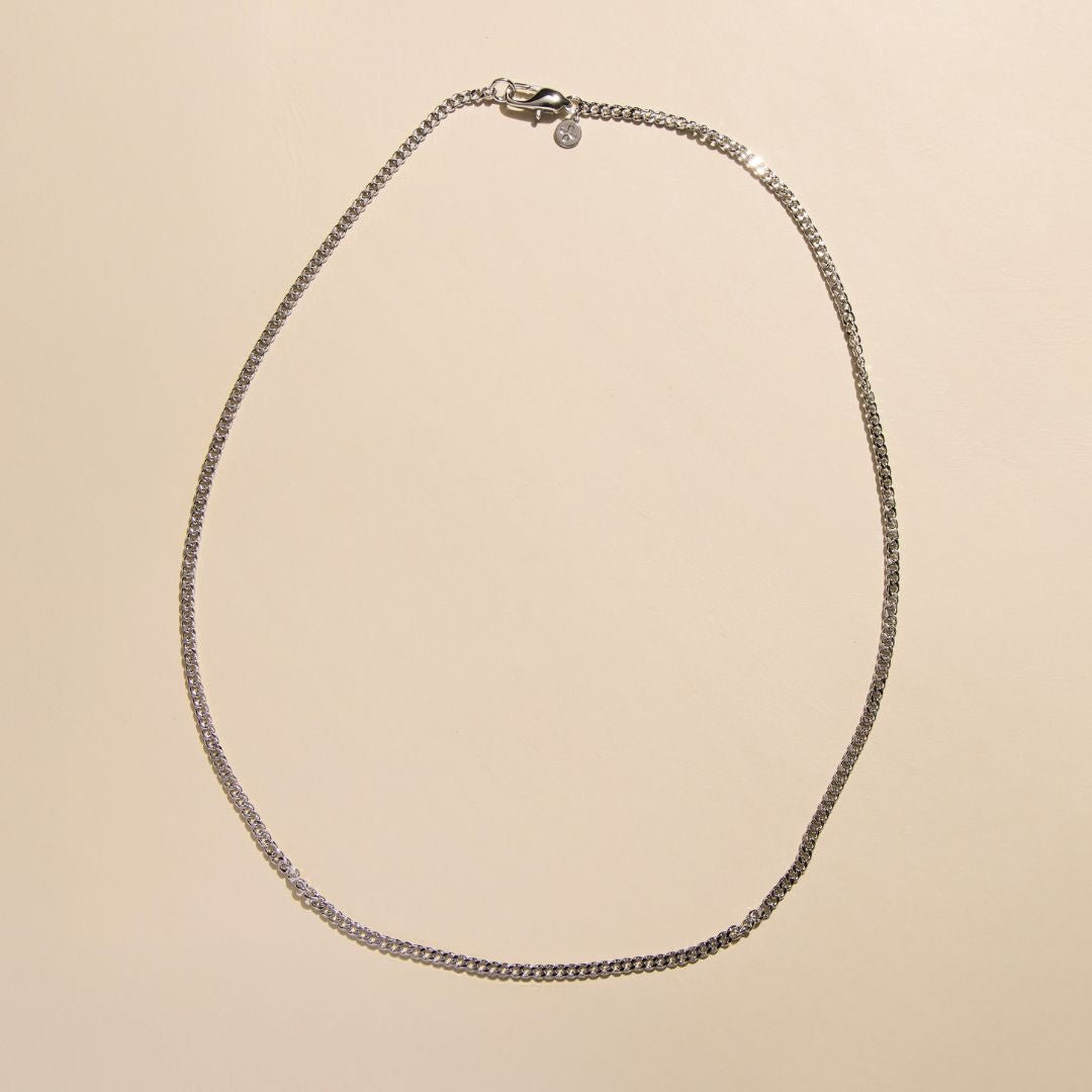 Silver Men's Curb Chain Necklace