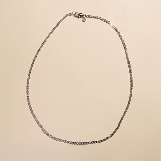 Silver Men's Curb Chain Necklace